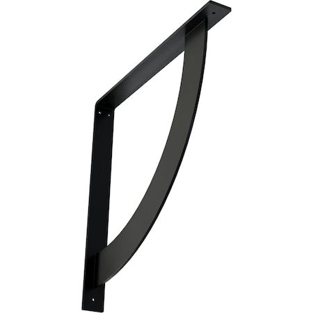 Ekena Millwork Bulwark Steel Bracket, Powder Coated Black 2"W x 20"D x 20"H BKTM02X20X20BUPBL